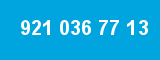 921 036 77 13 921 036 77 13